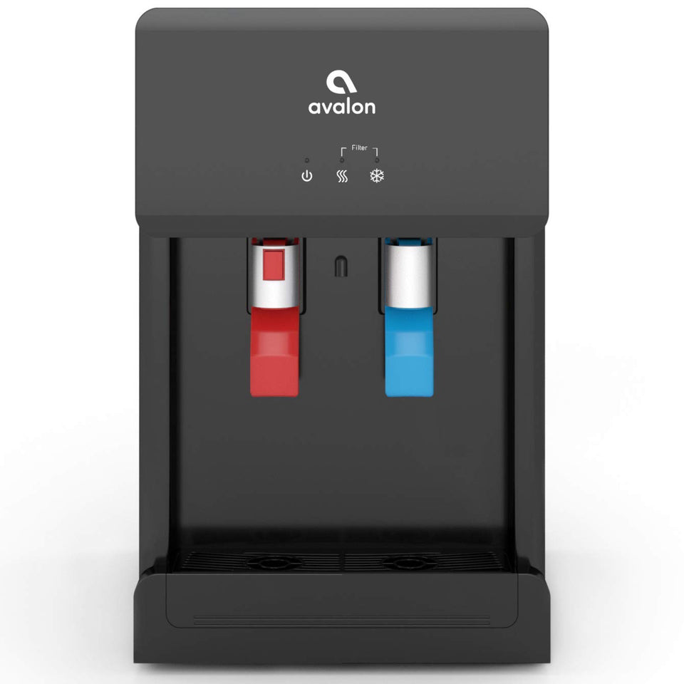 Avalon B8BLK countertop touchless water cooler with dual filtration for crisp water.