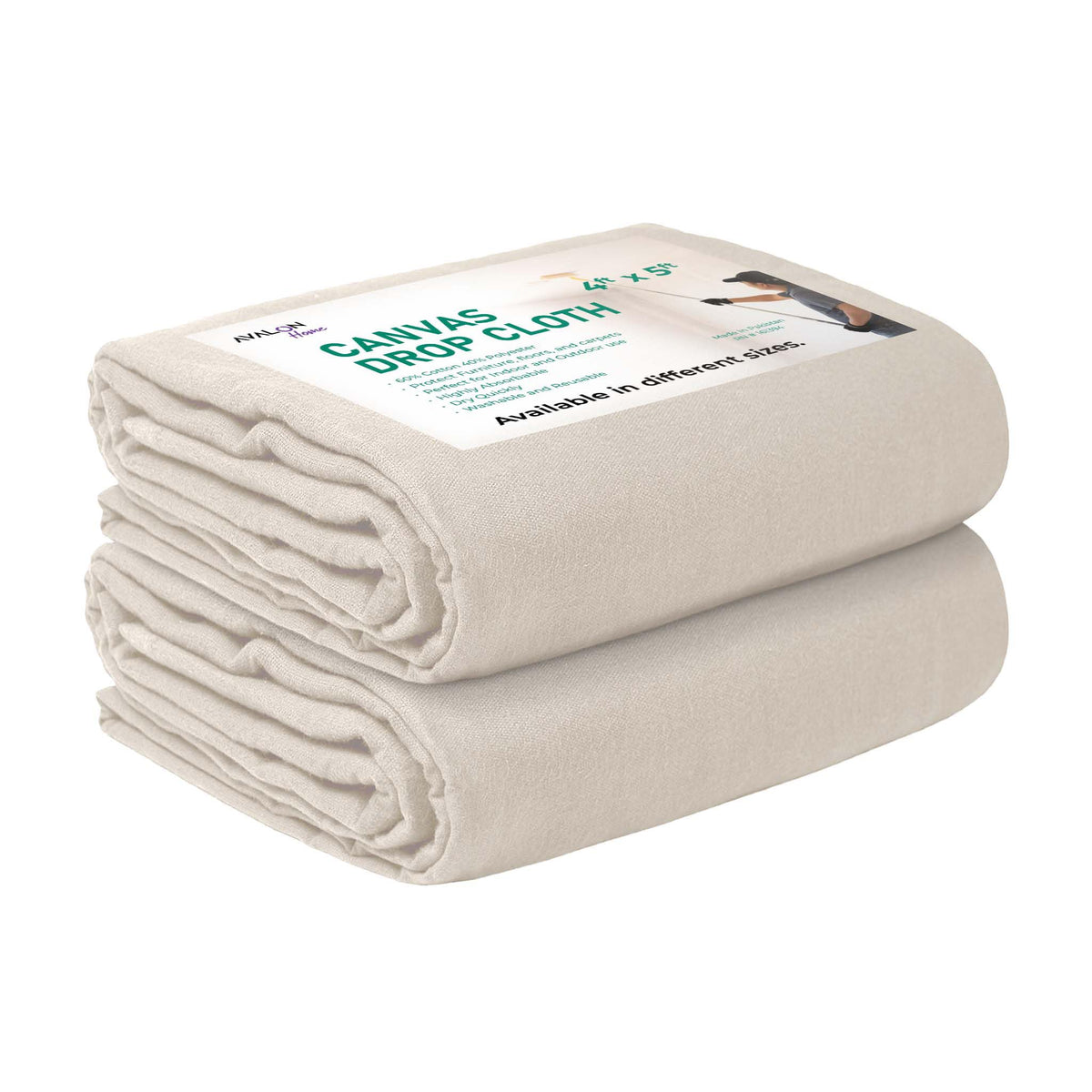 Avalon Home canvas drop cloth 4x5 ft protecting floors during painting