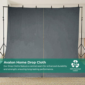 Avalon Home canvas drop cloth 9x6 eco-friendly option over disposable sheets