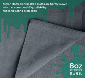Avalon Home canvas drop cloth 9x6 multipurpose tarp for decor and projects
