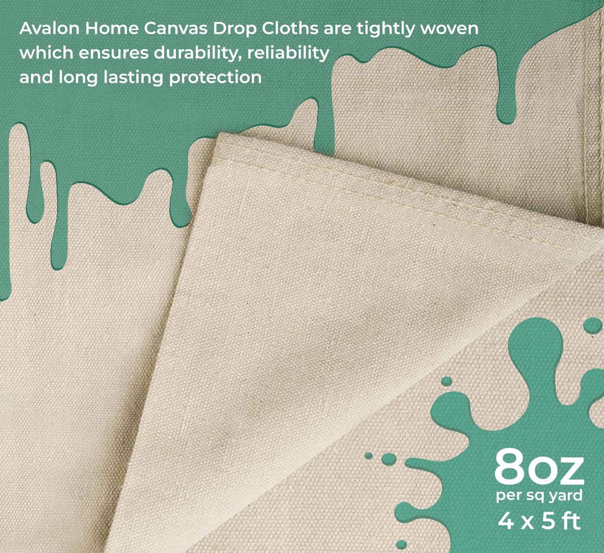 Avalon Home canvas tarp used as multipurpose curtains or backdrop