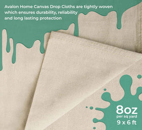 Avalon Home eco-friendly painting tarp offers chemical-free surface protection