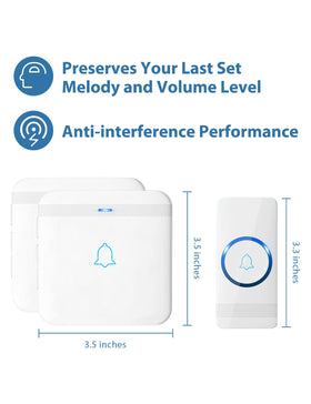 AVANTEK doorbell volume control panel reaches up to 115 dB for loud rooms.