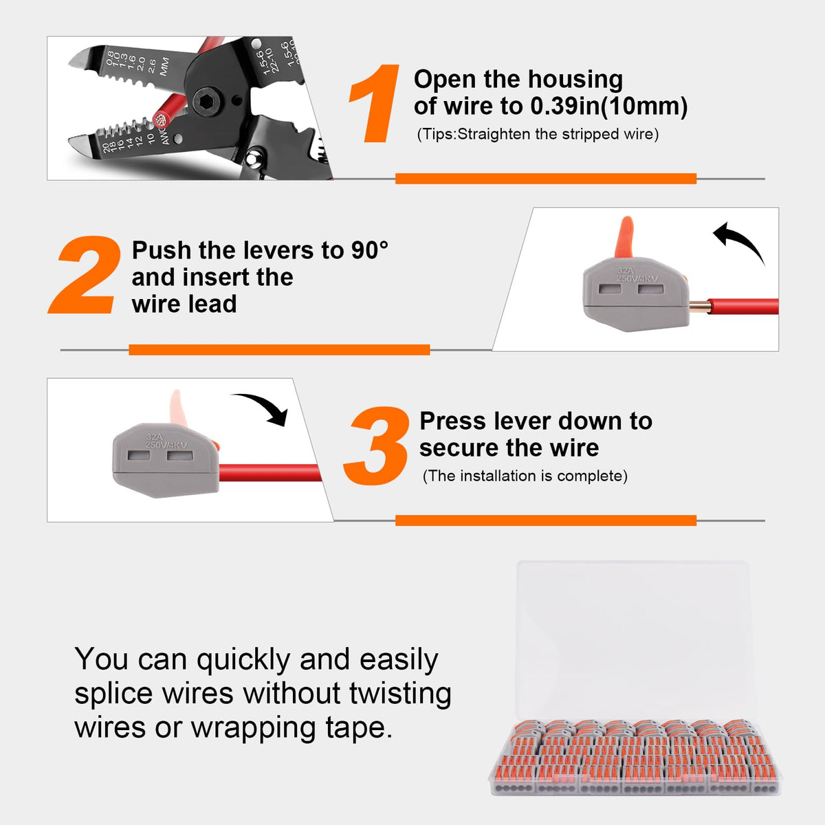 Avarbuvo inline terminal 1 in 1 out close-up highlighting compact wiring option.