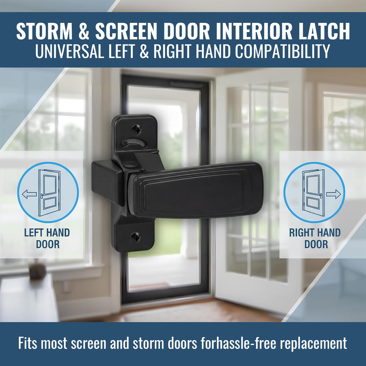Avenuebool inside door handle assembly ready for quick storm door replacement.