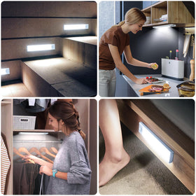 Aveva wireless install under-cabinet lights with magnets and adhesive for quick setup
