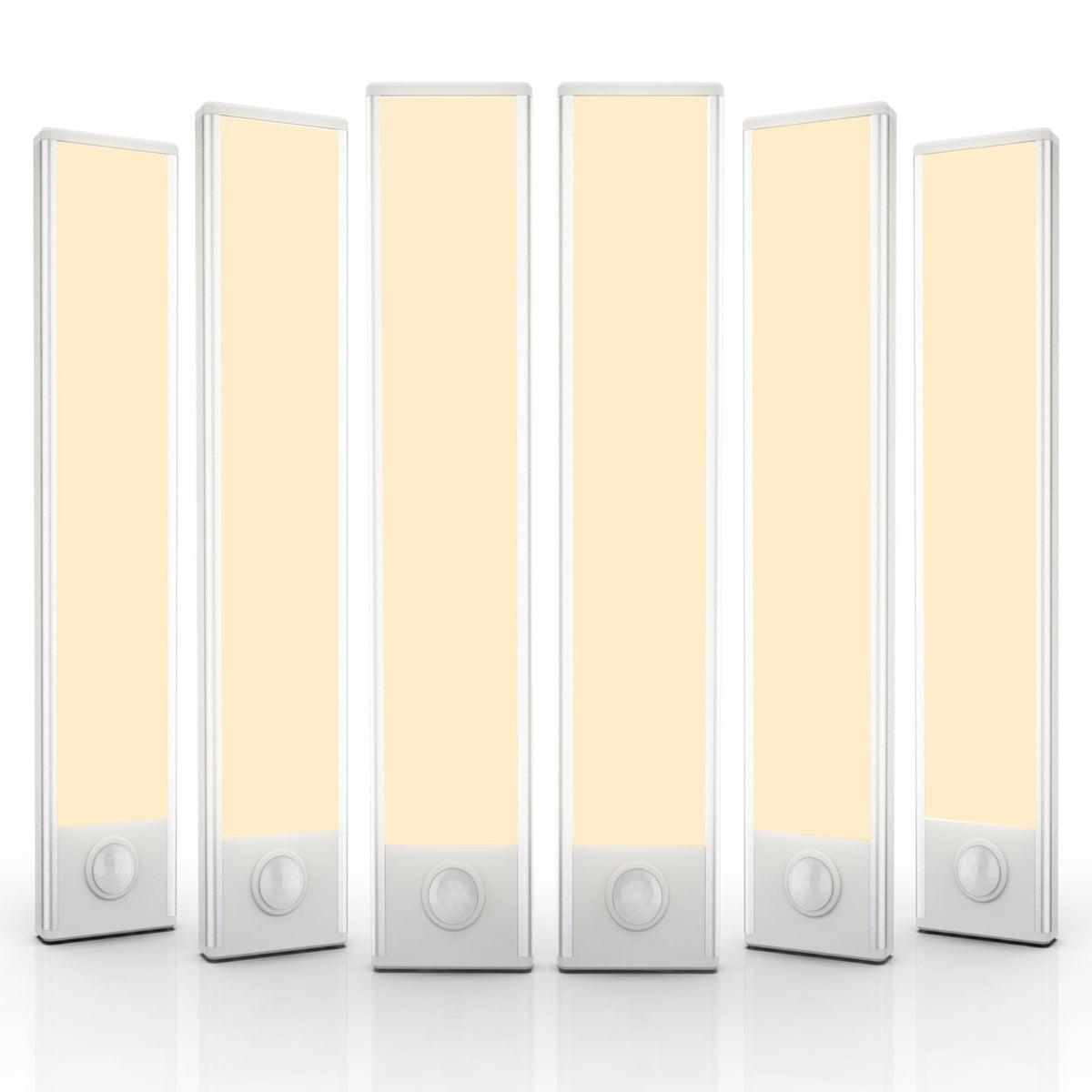 AVEVA 6-pack wireless under-cabinet lights with motion sensing for hands-free illumination