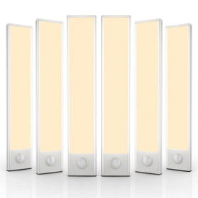AVEVA 6-pack wireless under-cabinet lights with motion sensing for hands-free illumination