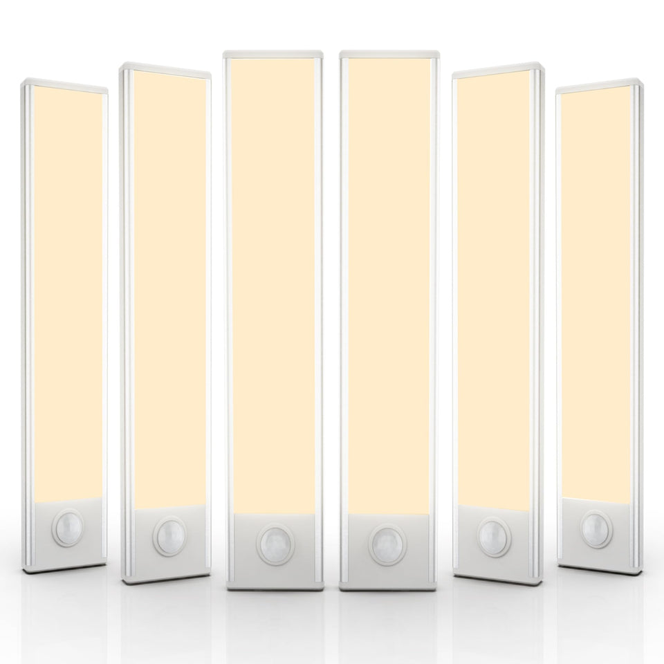 AVEVA 6-pack wireless under-cabinet lights with motion sensing for hands-free illumination