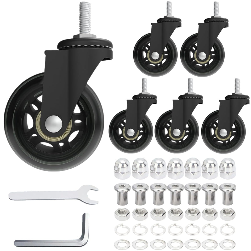 AVGGO creeper wheels 6-pack with assembly tools for quick setup and replacement