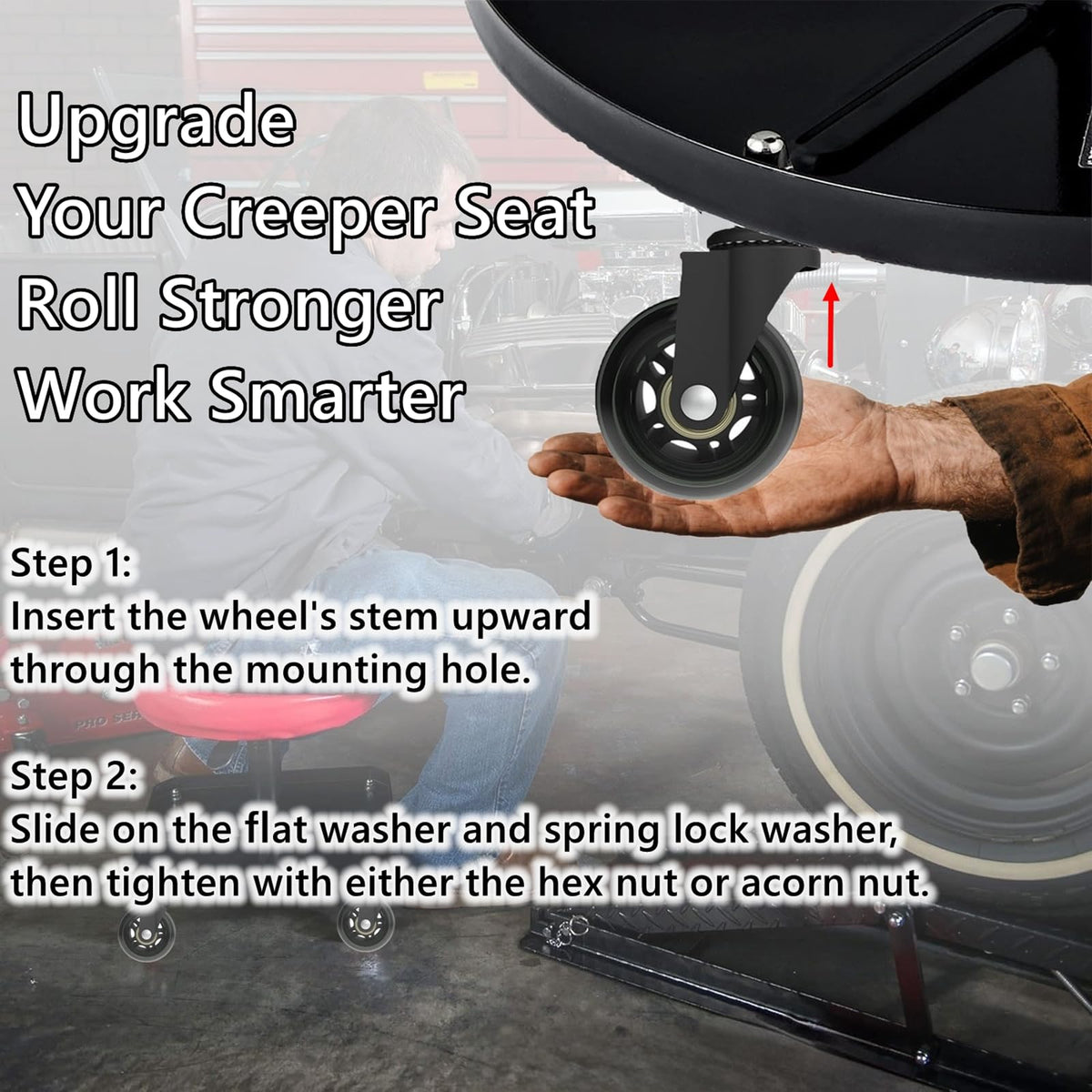 AVGGO included hardware enables quick installation of the caster wheels