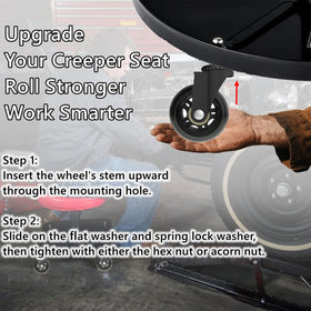 AVGGO included hardware enables quick installation of the caster wheels