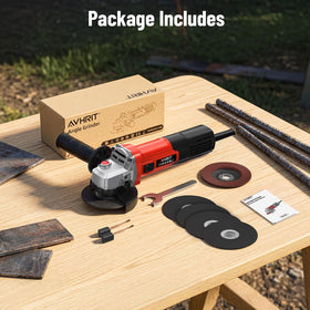 Avhrit angle grinder versatile tool for metal wood concrete projects.