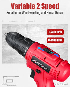 AVID POWER 12V drill quick-change chuck enabling fast bit swaps