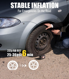 AVID POWER inflator with LED light for night-time tire checks