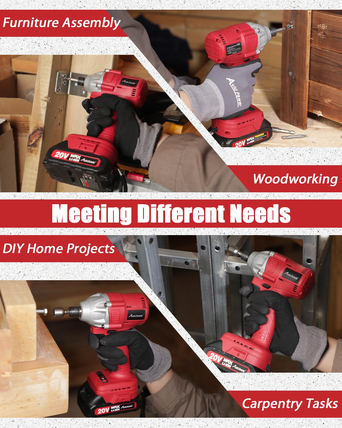 Decking installation example with AVID POWER 20V impact driver in use