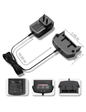 AVID POWER 20V charger in use with a battery being charged nearby