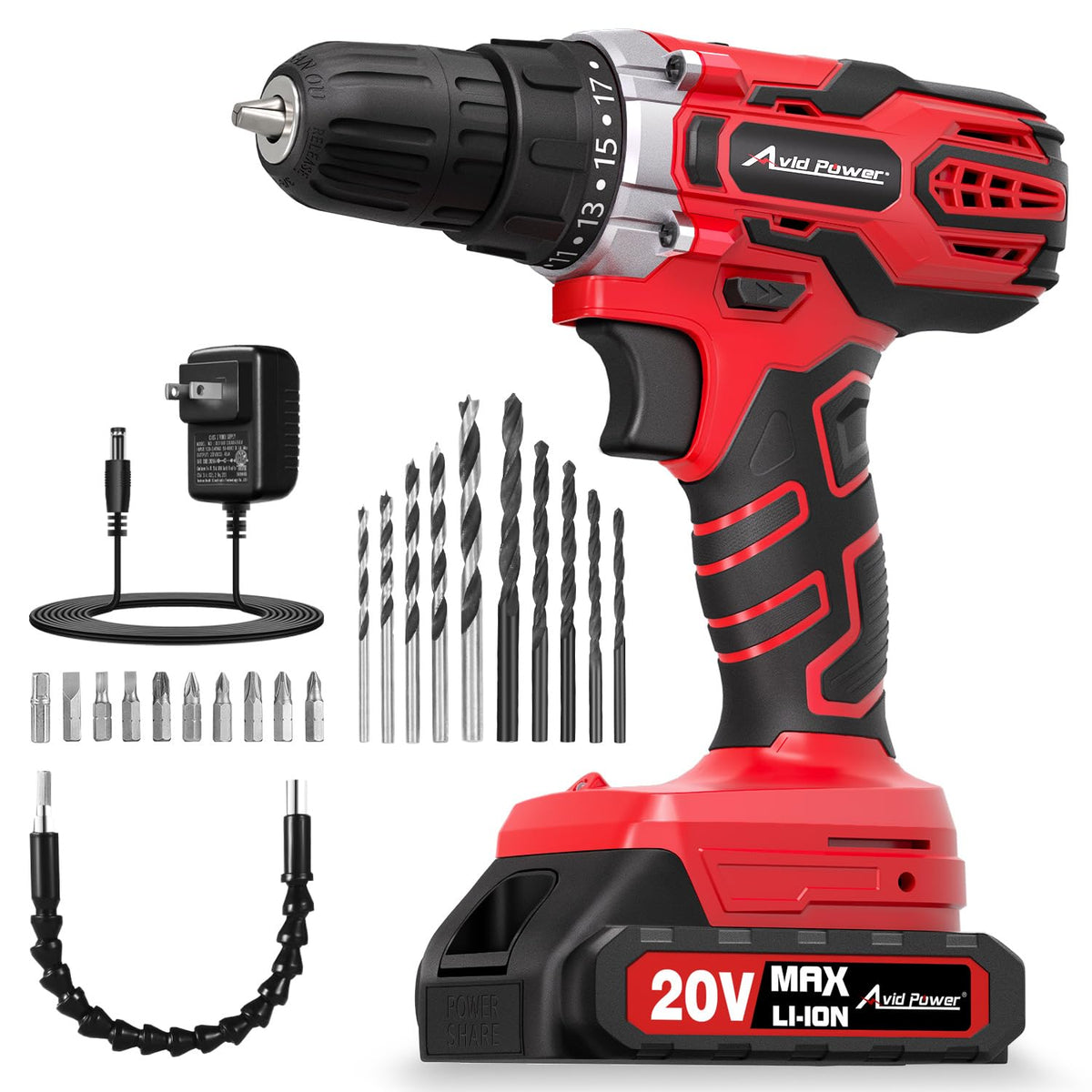 AVID POWER 20V MAX drill battery for reliable power during DIY projects