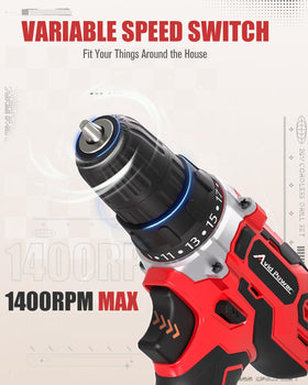 AVID POWER drill kit LED work light improves visibility in dark spaces