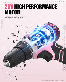 AVID POWER pink battery-in-place for cordless convenience during projects
