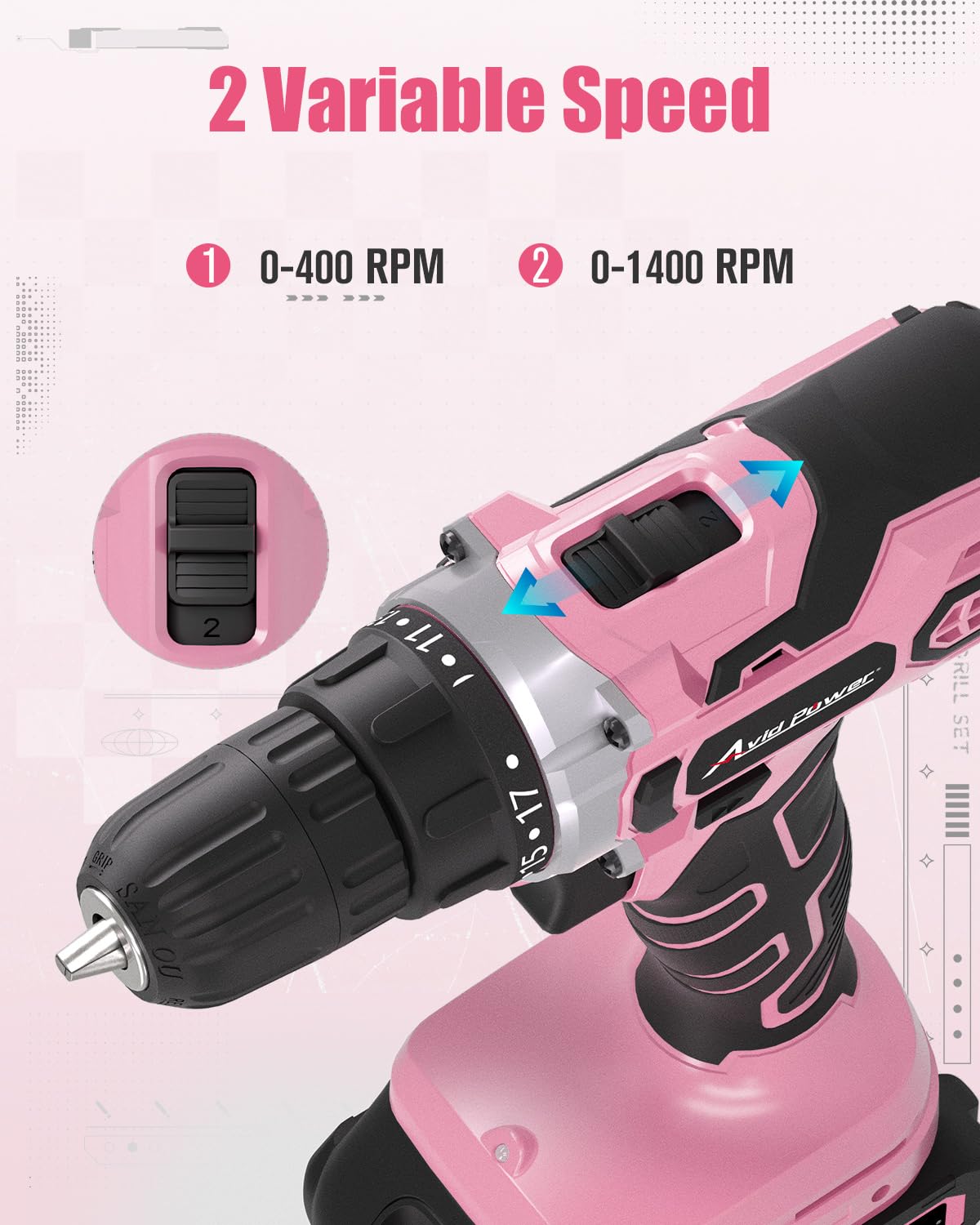 AVID POWER pink extension bar to reach tight spaces with ease