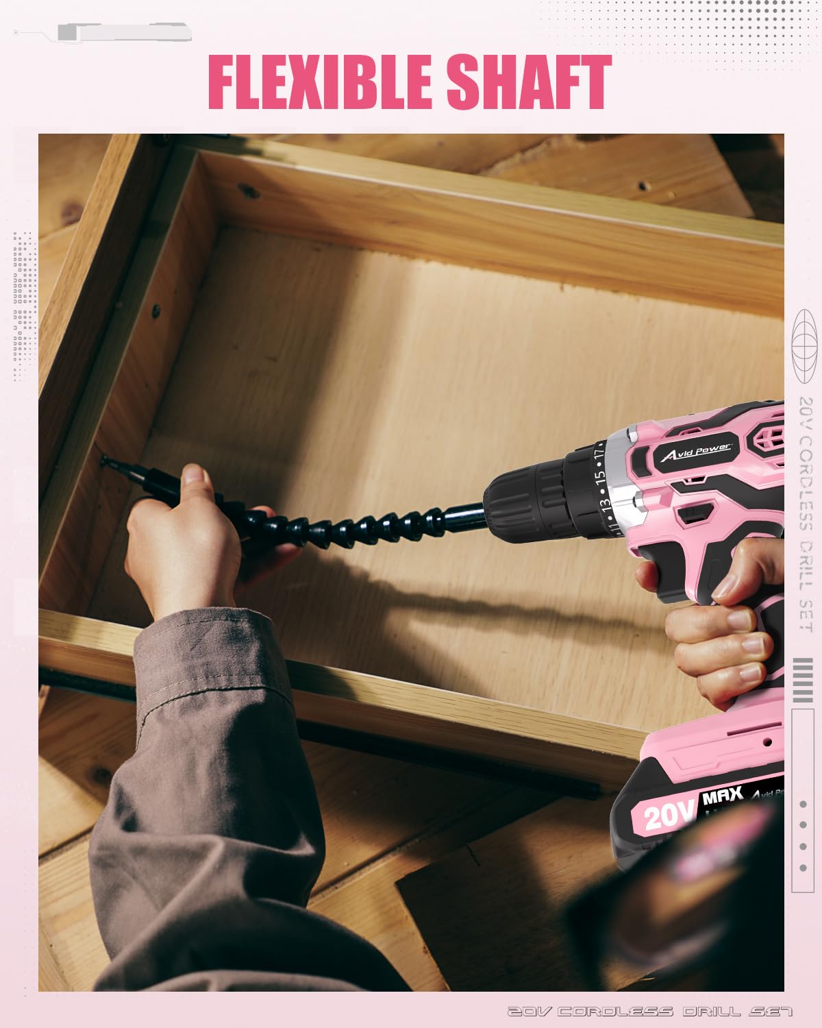 AVID POWER pink magnetic shaft aiding screw placement in hard spots