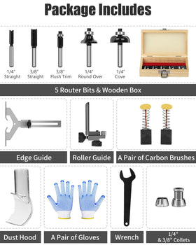AVID POWER includes bits and collets for versatile projects