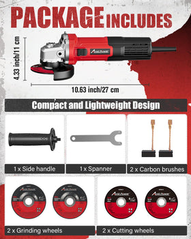AVID POWER grinder reaches 11500 RPM for efficient material removal