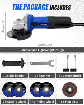 AVID POWER angle grinder included accessories save setup time