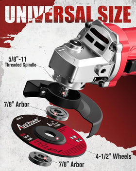 AVID POWER angle grinder with spindle lock for quick wheel changes
