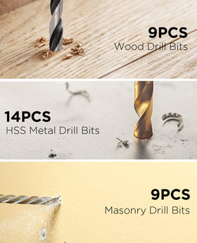 AVID POWER Brad Point wood bits deliver clean holes in woodworking tasks.