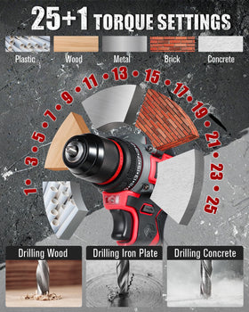 AVID POWER brushless drill 2.0Ah battery powers extended projects without frequent swaps