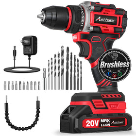 AVID POWER brushless drill with metal chuck for secure bit grip during heavy drilling