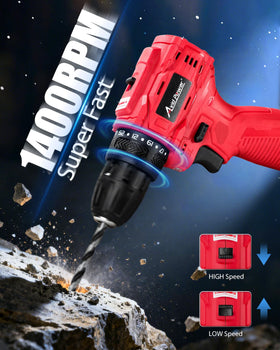 AVID POWER brushless drill drilling wood hole with steady torque.
