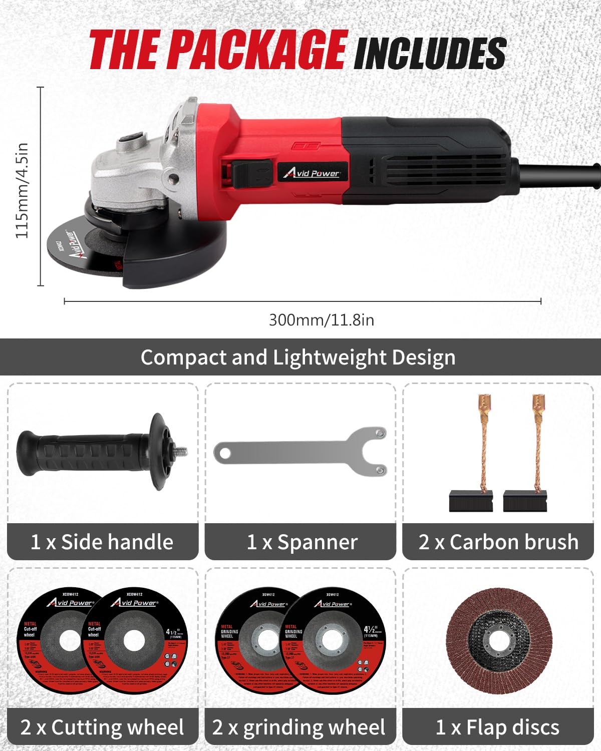 AVID POWER compact, lightweight design enhances control during operation.