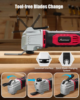 AVID POWER plunge-cut blades enable flush, accurate cuts.