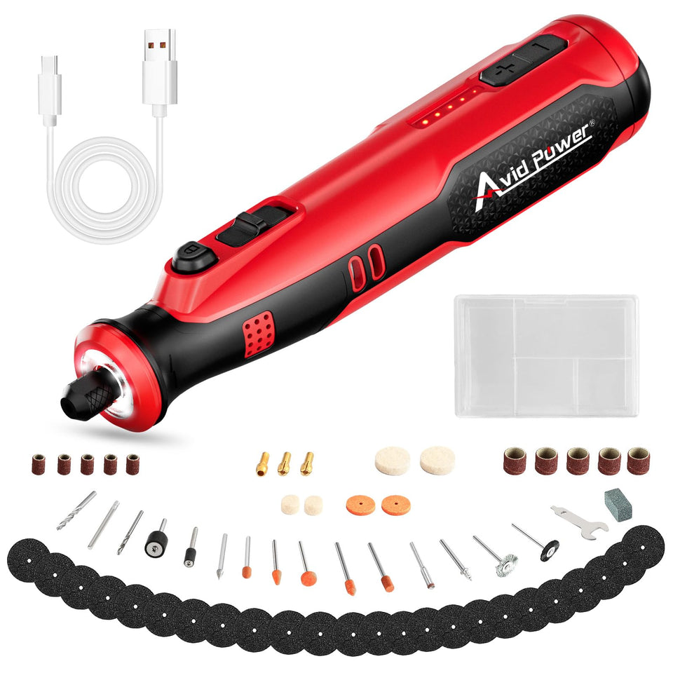 AVID POWER cordless rotary tool in use for precise projects with comfortable control