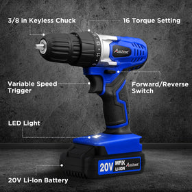 AVID POWER drill kit includes 22 pieces for immediate projects