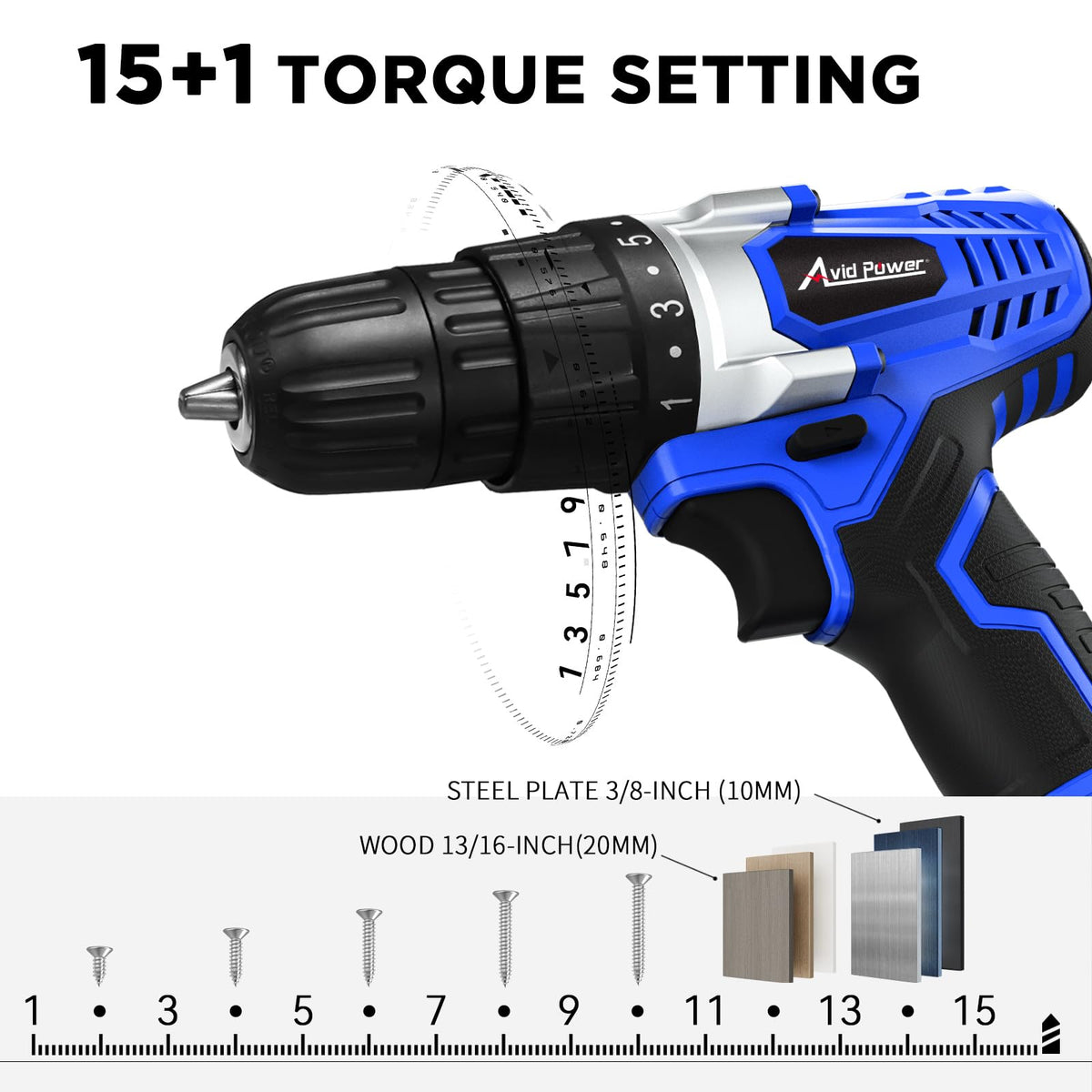 AVID POWER drill LED light brightens dark work areas for precision
