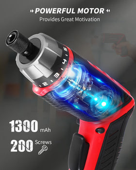 AVID POWER LED front light helps precise screw driving in dark spaces
