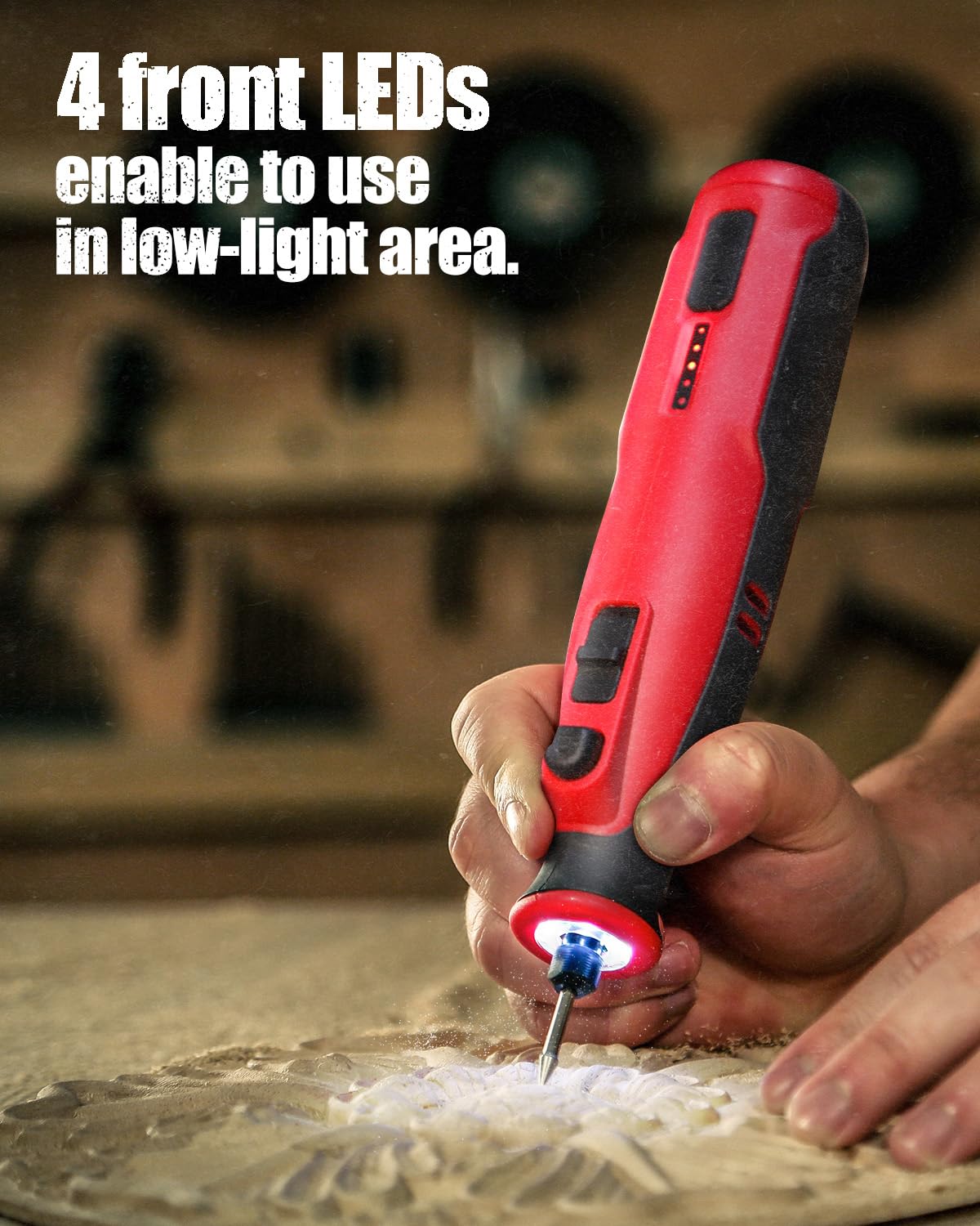AVID POWER ergonomic rubber-handle design provides comfortable grip during extended sessions