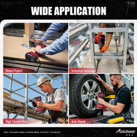 AVID POWER impact wrench in use during car tire maintenance