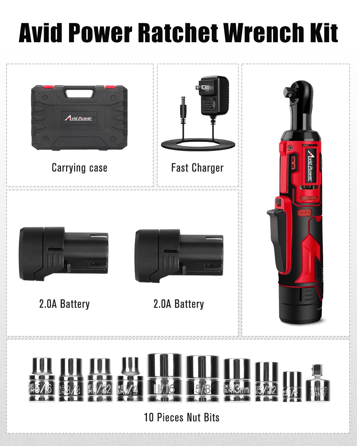 AVID POWER lightweight, ergonomic design reduces fatigue during tasks.