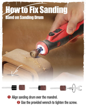 Versatile grinding-cutting-sanding-polishing tasks with AVID POWER rotary tool and accessories