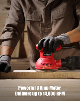 AVID POWER sander showing quick-disc change for faster paper swaps.