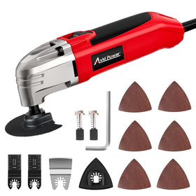 AVID POWER oscillating tool with 22,000 OPM motor for efficient cutting and grinding.