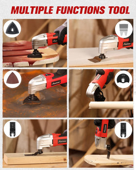 AVID POWER accessory kit includes blades, scraper, and sanding options for versatile jobs.