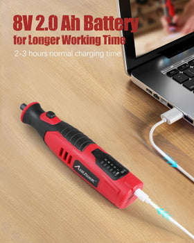 AVID POWER ergonomic, non-slip handle provides comfortable control.