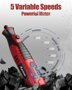 AVID POWER cordless rotary tool charging cable and battery, quick recharge.