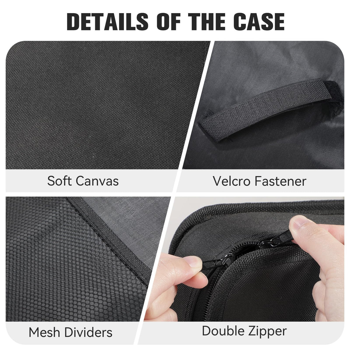 AVID POWER tool bag double zipper enables easy, smooth opening.